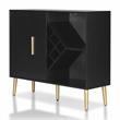 Furniture of America Jeana Contemporary Wood Multi-Storage Buffet in Black