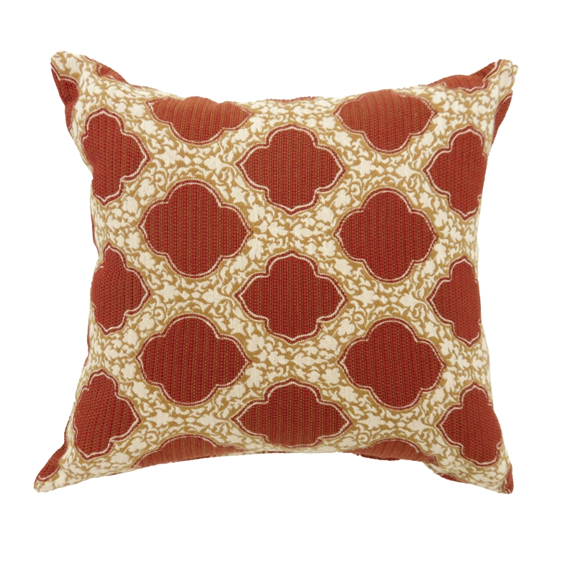 Furniture of America Bluebell Fabric 18-Inch Throw Pillow in Red (Set of 2)