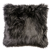 Furniture of America Highgate Fabric Indoor Throw Pillow in Black (Set of 2)