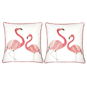 Furniture of America Daytona Fabric 20-Inch Throw Pillow in Pink (Set of 2)