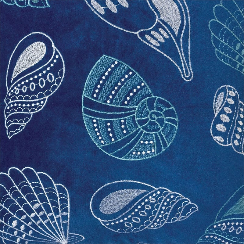 Furniture of America Paloma Fabric 20-Inch Throw Pillow in Blue (Set of 2)