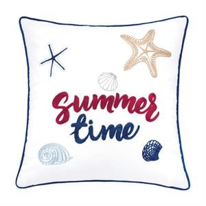Furniture of America Paloma Cotton Summer 20-Inch White Throw Pillow (Set of 2)