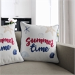 Furniture of America Paloma Cotton Summer 20-Inch White Throw Pillow (Set of 2)