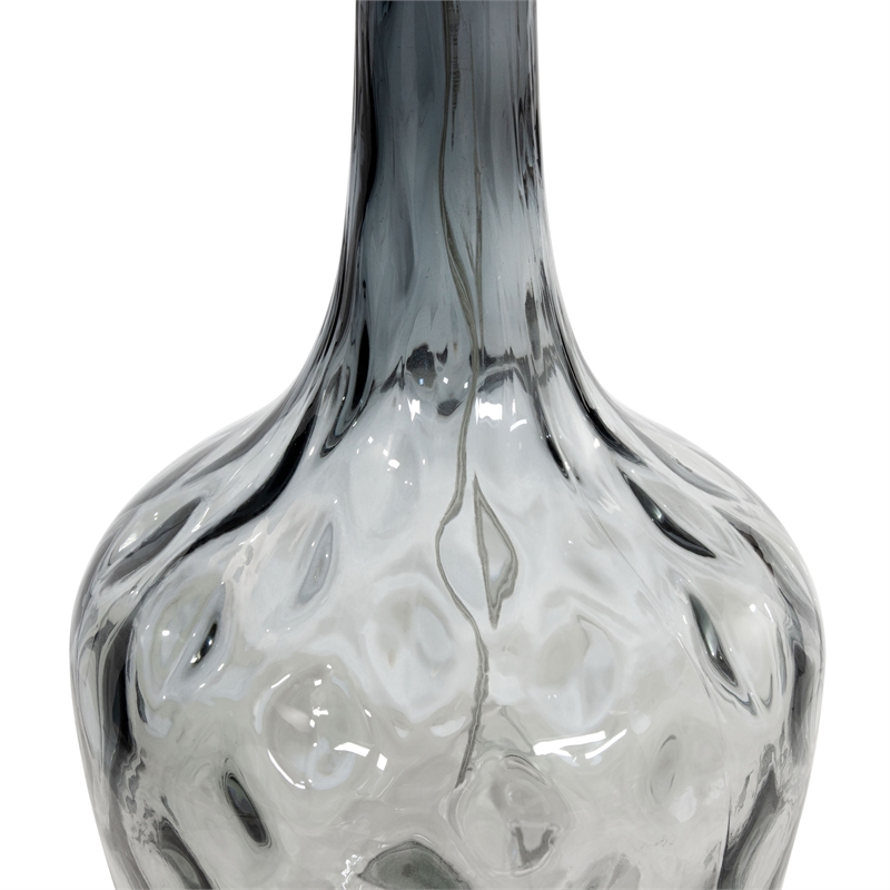 Furniture of America Bellevue Contemporary Glass Hand Blown Table Lamp in Gray