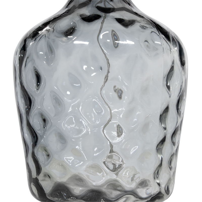 Furniture of America Bellevue Contemporary Glass Hand Blown Table Lamp in Gray