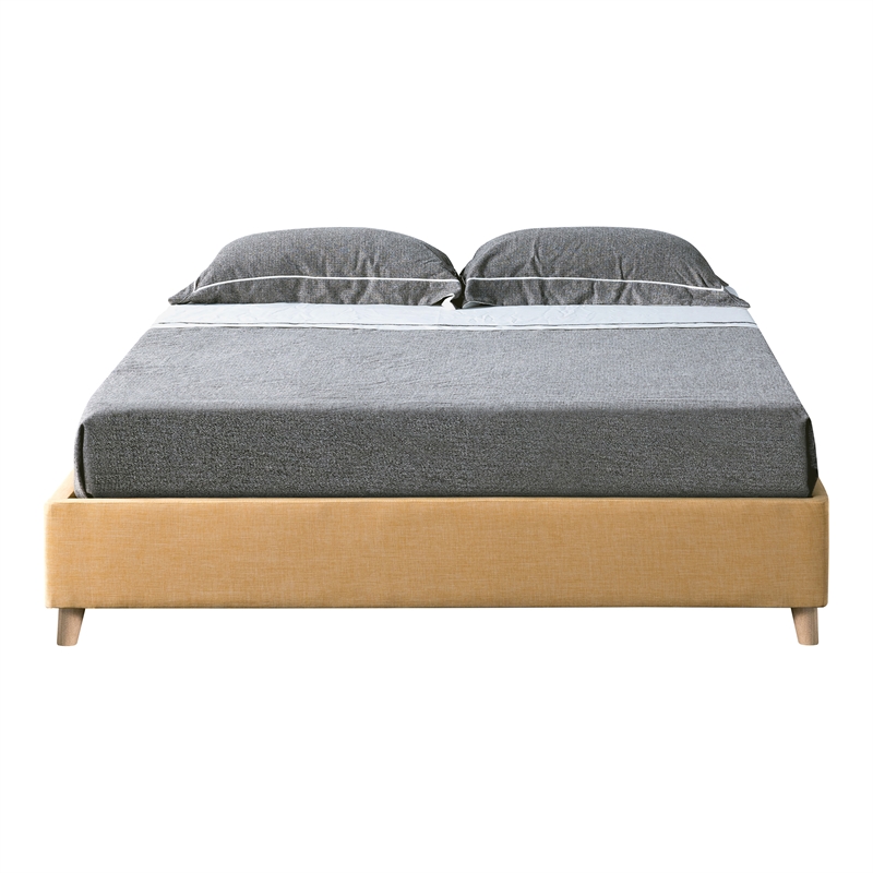 Furniture of America Goolsby Wood Full Foundation Bed in Yellow