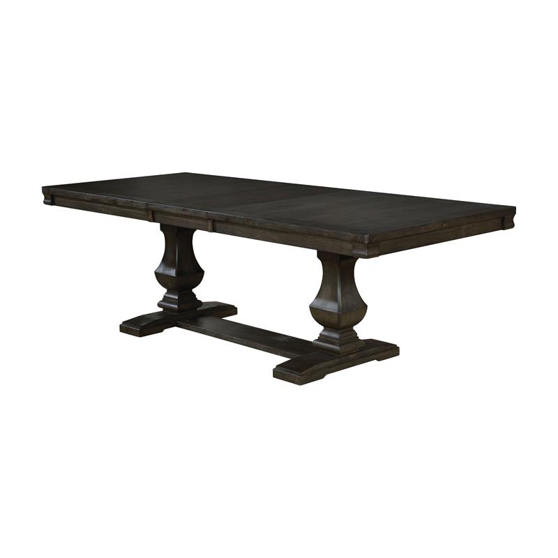 Furniture of America Lemieux Solid Wood Expandable Dining Table in Espresso