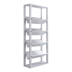 Furniture of America Rubus Wood 5-Shelf 71-Inch Etagere Bookcase in White