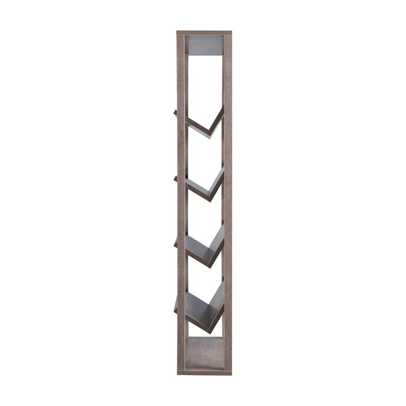 Furniture of America Rubus Wood 5-Shelf 71-Inch Etagere Bookcase in Walnut