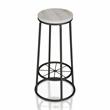 Furniture of America Cera Metal Bar Stool in Coaster White (Set of 2)
