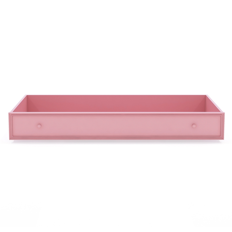 Furniture of America Poppy Transitional Solid Wood Trundle in Pink