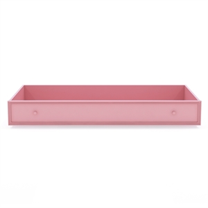 Furniture of America Poppy Transitional Solid Wood Trundle in Pink