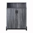 Furniture of America Liguari Wood 5-Shelf Shoe Cabinet in Distressed Gray