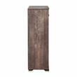 Furniture of America Lucile Wood Shoe Cabinet with 5-Shelf in Walnut Oak