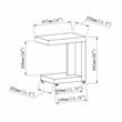 Furniture of America Vecker Modern Wood Mobile End Table in White Oak