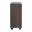 Furniture of America Vecker Modern Wood Mobile End Table in Walnut Oak