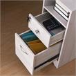 Furniture of America Helmer Wood L-Shaped Writing Desk with USB in White