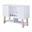 Furniture of America Nico Modern Wood 4-Bottle Buffet in White