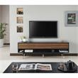 Furniture of America Zuna Mid-Century Modern Wood 3-Drawer TV Stand in Black