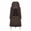 Furniture of America Cellex Wood Contemporary 3-Tier Corner Bookcase in Espresso