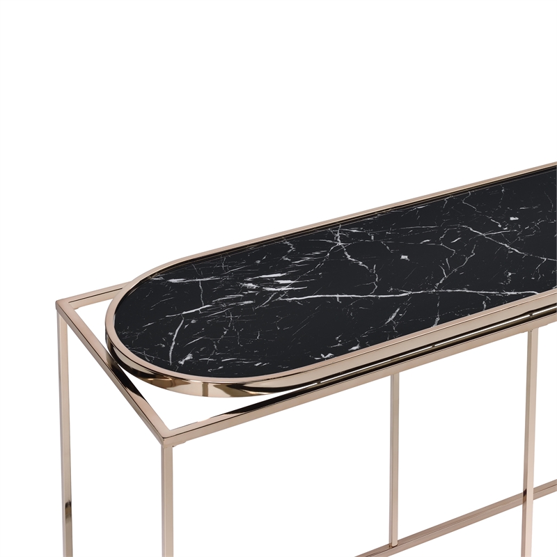 Furniture of America Abair Contemporary Metal Console Table in Black
