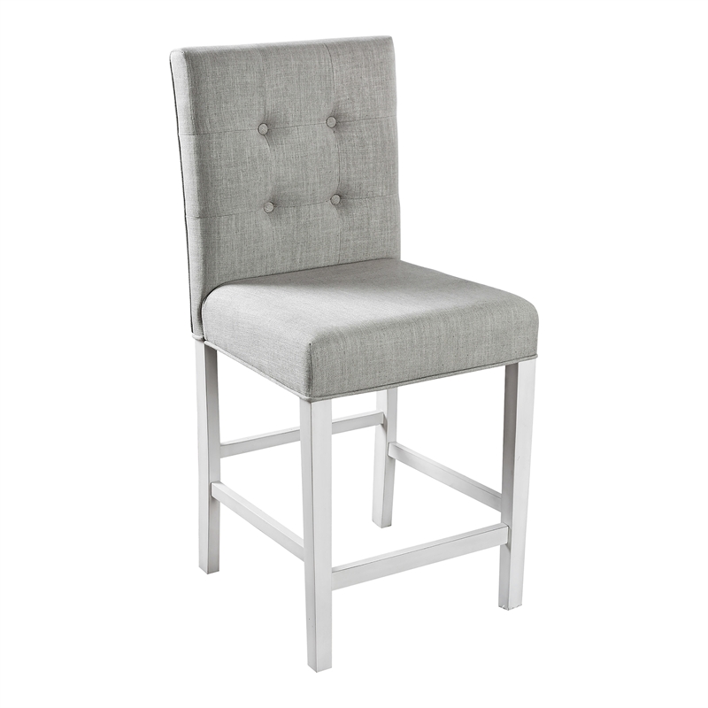 Furniture of America Ronan Wood 3-Piece Counter Height Dining Set in White