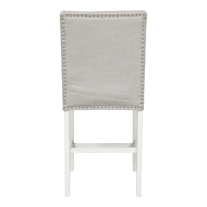 Furniture of America Ronan Wood 3-Piece Counter Height Dining Set in White