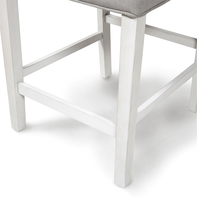 Furniture of America Ronan Wood 3-Piece Counter Height Dining Set in White