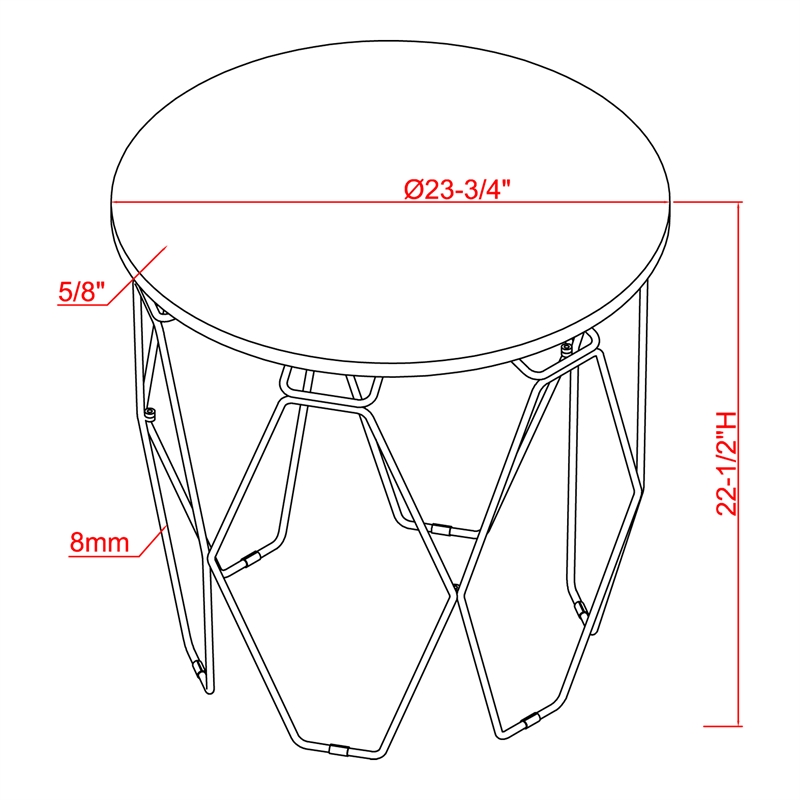 Furniture of America Zoom Contemporary Wood End Table in White and Gold