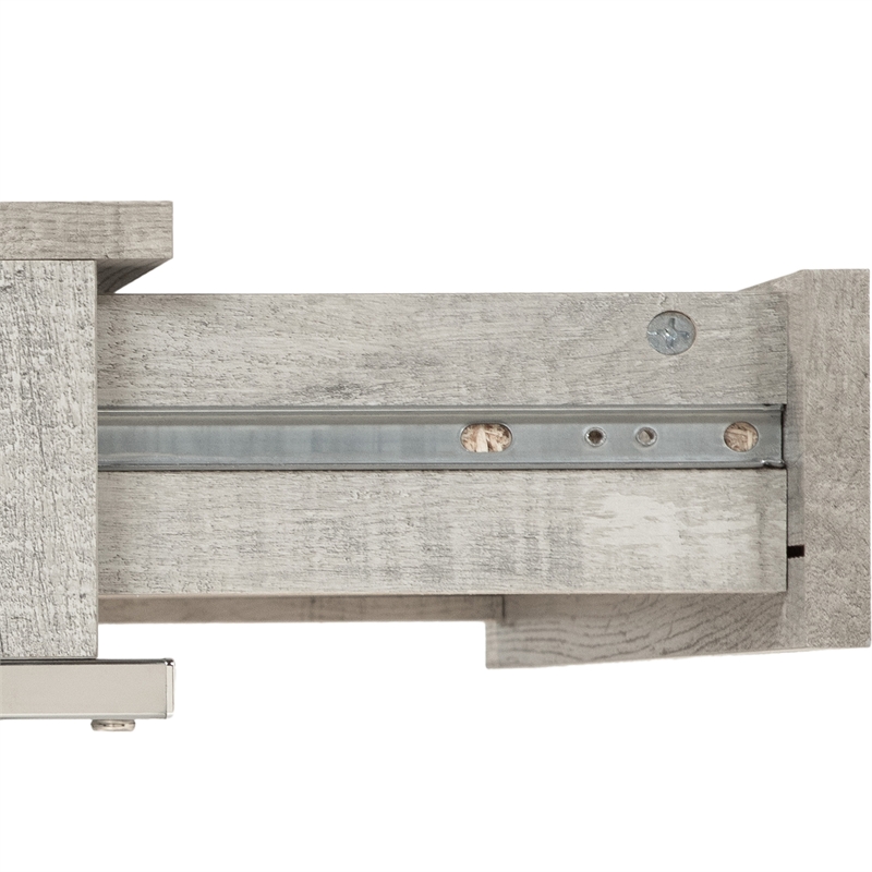 Furniture of America Kylie Modern Wood 1-Drawer End Table in Light Gray