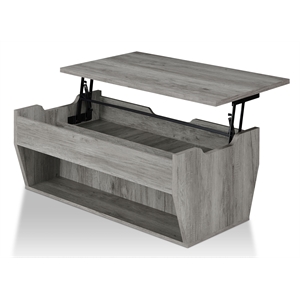 Furniture of America Edwards Wood Lift-Top Coffee Table in Vintage Gray