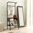 Furniture of America Tussem Rustic Wood 3-Shelf Hall Tree in Reclaimed Oak