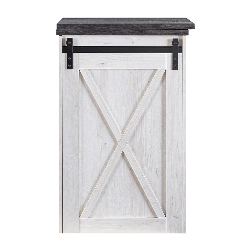 Furniture of America Palvery Transitional Wood Expandable Home Bar in White Oak