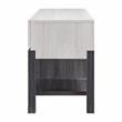 Furniture of America Ganett Wood 3-Drawer TV Stand in White and Gray