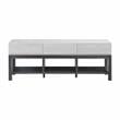 Furniture of America Ganett Wood 3-Drawer TV Stand in White and Gray