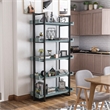 Furniture of America Lackomb Contemporary Wood 5-Tier Bookcase in Antique Blue