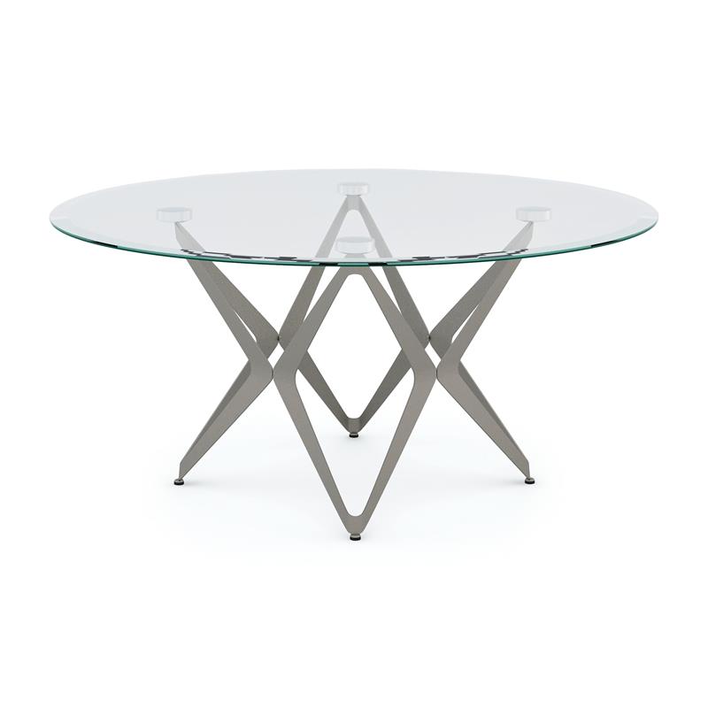 Furniture of America Staneri Glass Top Coffee Table in Gold Champagne