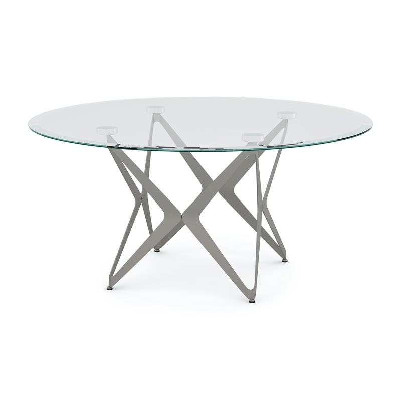 Furniture of America Staneri Glass Top Coffee Table in Gold Champagne
