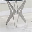 Furniture of America Staneri Contemporary Glass Top End Table in Champagne Gold