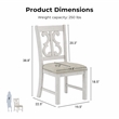 Furniture of America Muschamp Wood Dining Chair in Antique White (Set of 2)