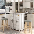 Furniture of America Lionna Contemporary Metal Storage Bar Table in White