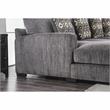 Furniture of America Turnstein Contemporary Chenille L-Shaped Sectional in Gray