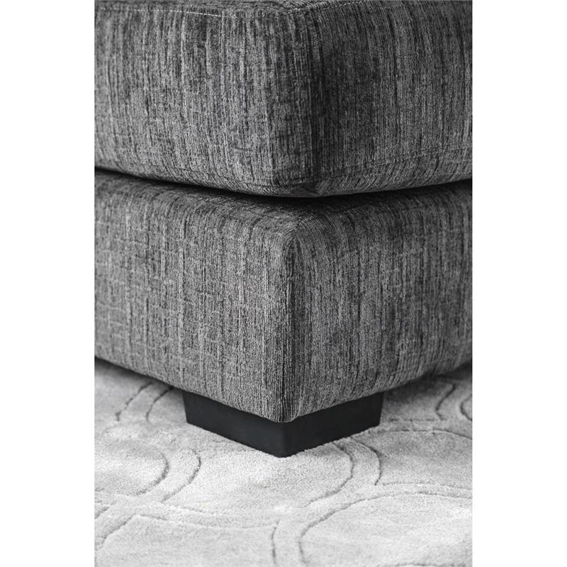 Furniture of America Turnstein Contemporary Chenille L-Shaped Sectional in Gray