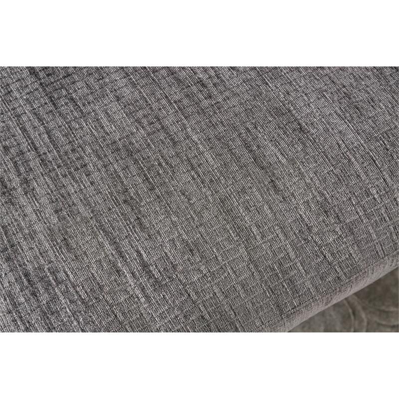 Furniture of America Turnstein Contemporary Chenille L-Shaped Sectional in Gray