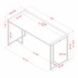 Furniture of America Timor Modern Wood Computer Desk with USB in Pink