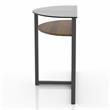 Furniture of America Barker Industrial Glass Top Console Table in Black Chrome