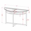 Furniture of America Barker Industrial Glass Top Console Table in Black Chrome