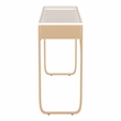 Furniture of America Mexller Contemporary Glass Top Console Table in Gold