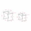 Furniture of America Abair 2-Piece Glass Top Nesting Table in Gold