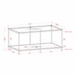 Furniture of America Mendry Metal 1-Shelf Coffee Table in Blue